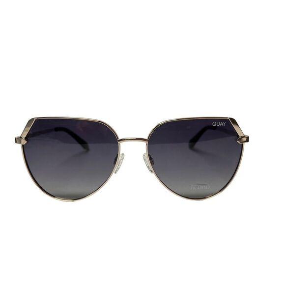 New Quay Australia Main Character Sunglasses Gold Smoke Polarized - Picture 1 of 8